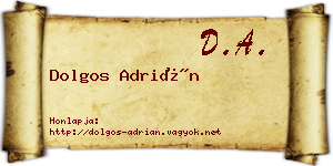 Dolgos Adrián névjegykártya